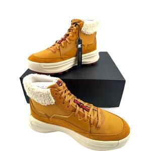 Sorel X Calia Ona 503 Mid Fur Cozy Sneaker Boot Sz 6.5 Canyon Gold /ceramic NIB
